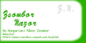 zsombor mazor business card